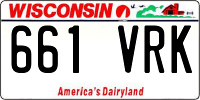 WI license plate 661VRK