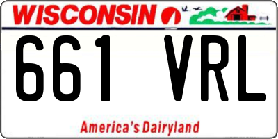 WI license plate 661VRL