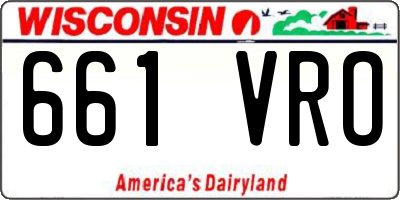 WI license plate 661VRO