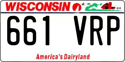 WI license plate 661VRP