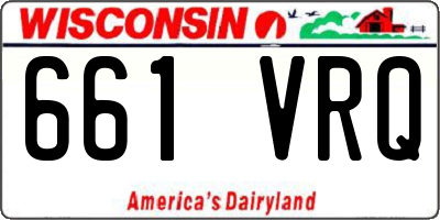 WI license plate 661VRQ
