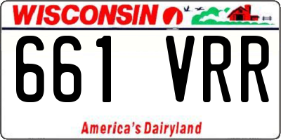 WI license plate 661VRR