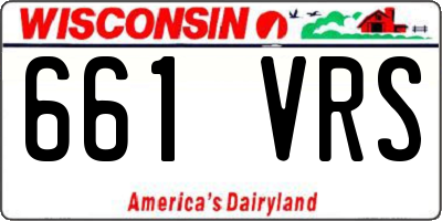 WI license plate 661VRS