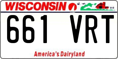 WI license plate 661VRT