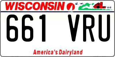 WI license plate 661VRU