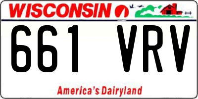 WI license plate 661VRV