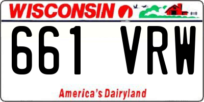 WI license plate 661VRW