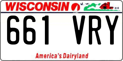 WI license plate 661VRY