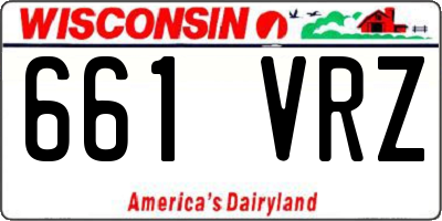 WI license plate 661VRZ
