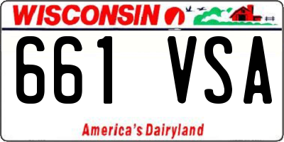 WI license plate 661VSA