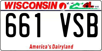 WI license plate 661VSB
