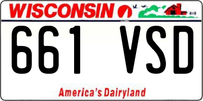 WI license plate 661VSD
