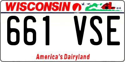 WI license plate 661VSE