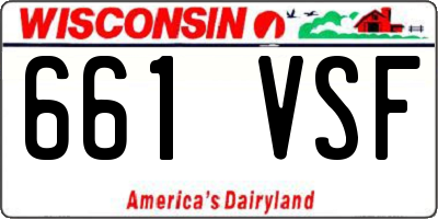 WI license plate 661VSF