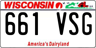 WI license plate 661VSG