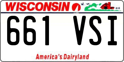 WI license plate 661VSI