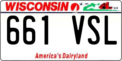 WI license plate 661VSL