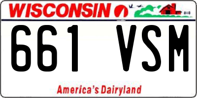 WI license plate 661VSM
