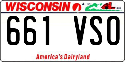 WI license plate 661VSO