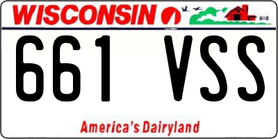 WI license plate 661VSS