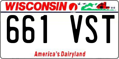 WI license plate 661VST