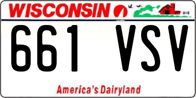 WI license plate 661VSV