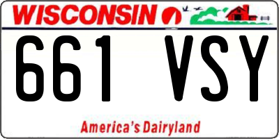WI license plate 661VSY