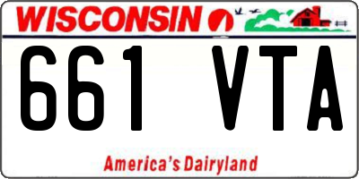 WI license plate 661VTA