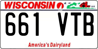 WI license plate 661VTB