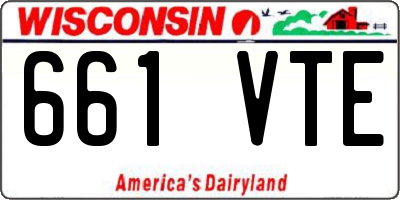 WI license plate 661VTE
