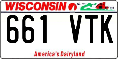 WI license plate 661VTK