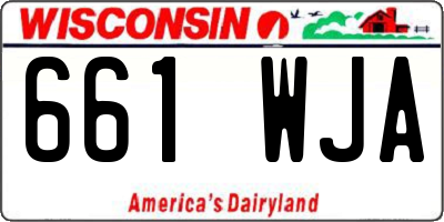 WI license plate 661WJA