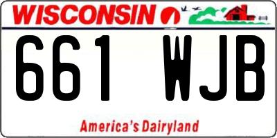 WI license plate 661WJB