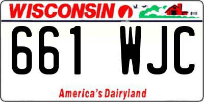 WI license plate 661WJC