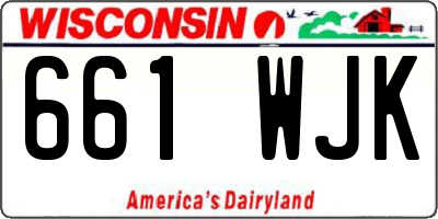WI license plate 661WJK