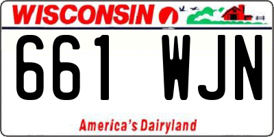 WI license plate 661WJN