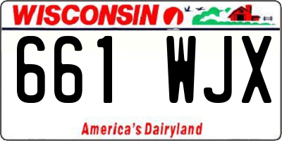 WI license plate 661WJX