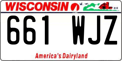 WI license plate 661WJZ