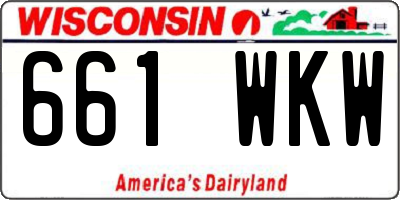 WI license plate 661WKW
