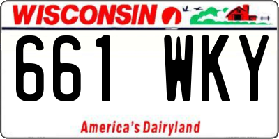 WI license plate 661WKY