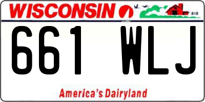 WI license plate 661WLJ