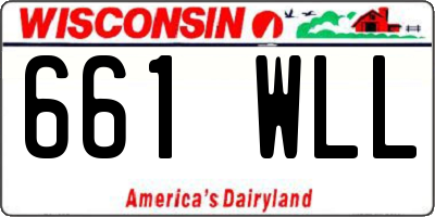 WI license plate 661WLL