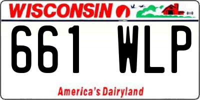 WI license plate 661WLP