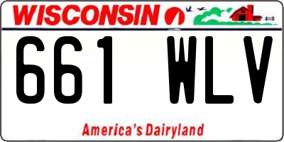 WI license plate 661WLV