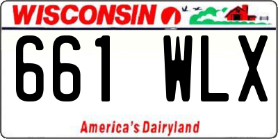 WI license plate 661WLX