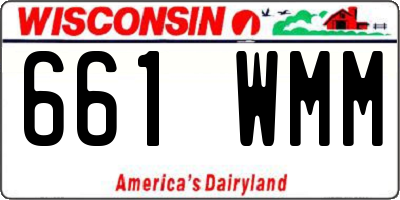 WI license plate 661WMM
