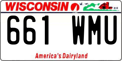 WI license plate 661WMU