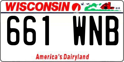 WI license plate 661WNB