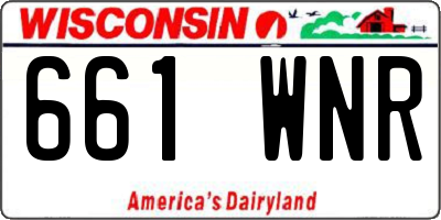 WI license plate 661WNR