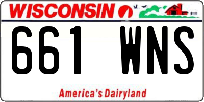 WI license plate 661WNS